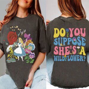 Retro Groovy Alice In Wonder2024 Do You Suppose She's a Wildflower shirt